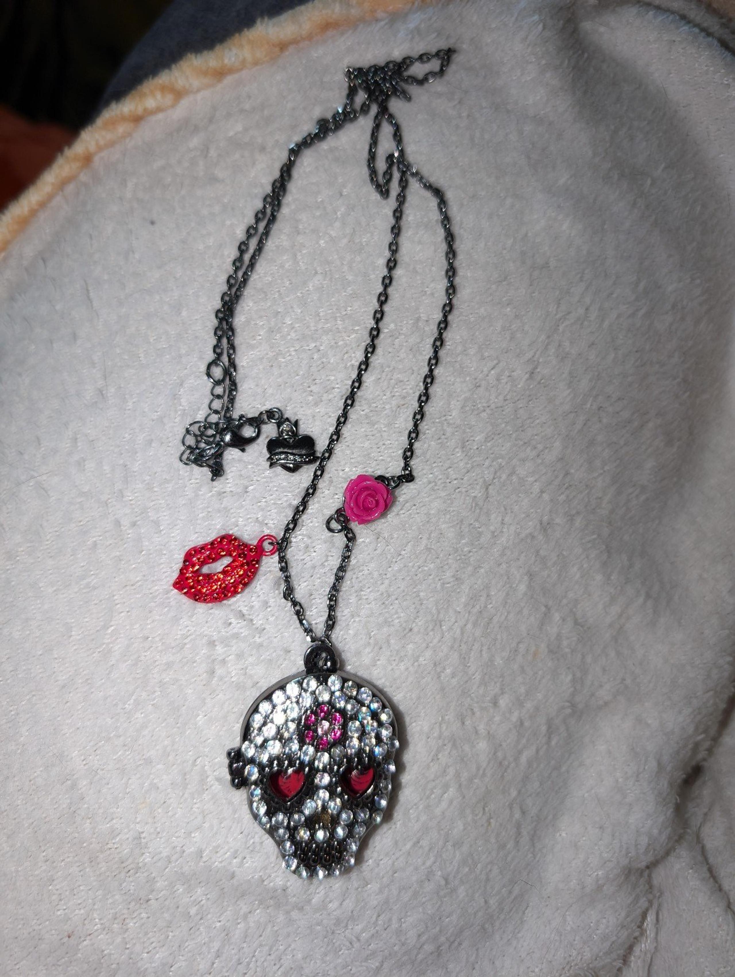 Vera Wang sugar skull necklace