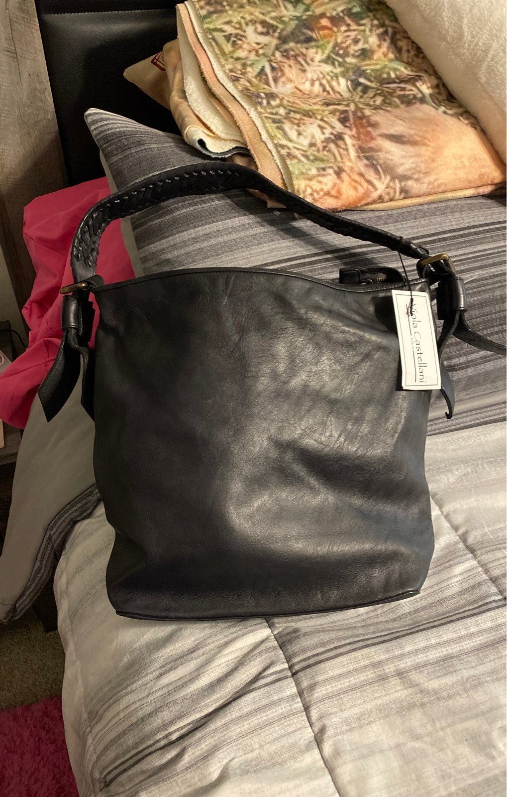 Made In Italy Black Leather Purse