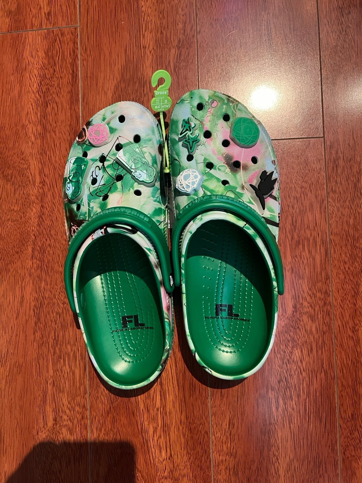 Futura Labs x Crocs Collab Green Ivy Size 12