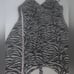 Joseph Ribkoff Zebra print v-neck asymmetric semi-sheer statement halter top_10