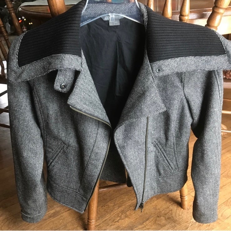 A|X Armani Exchange Wool Herringbone Jacket (S)
