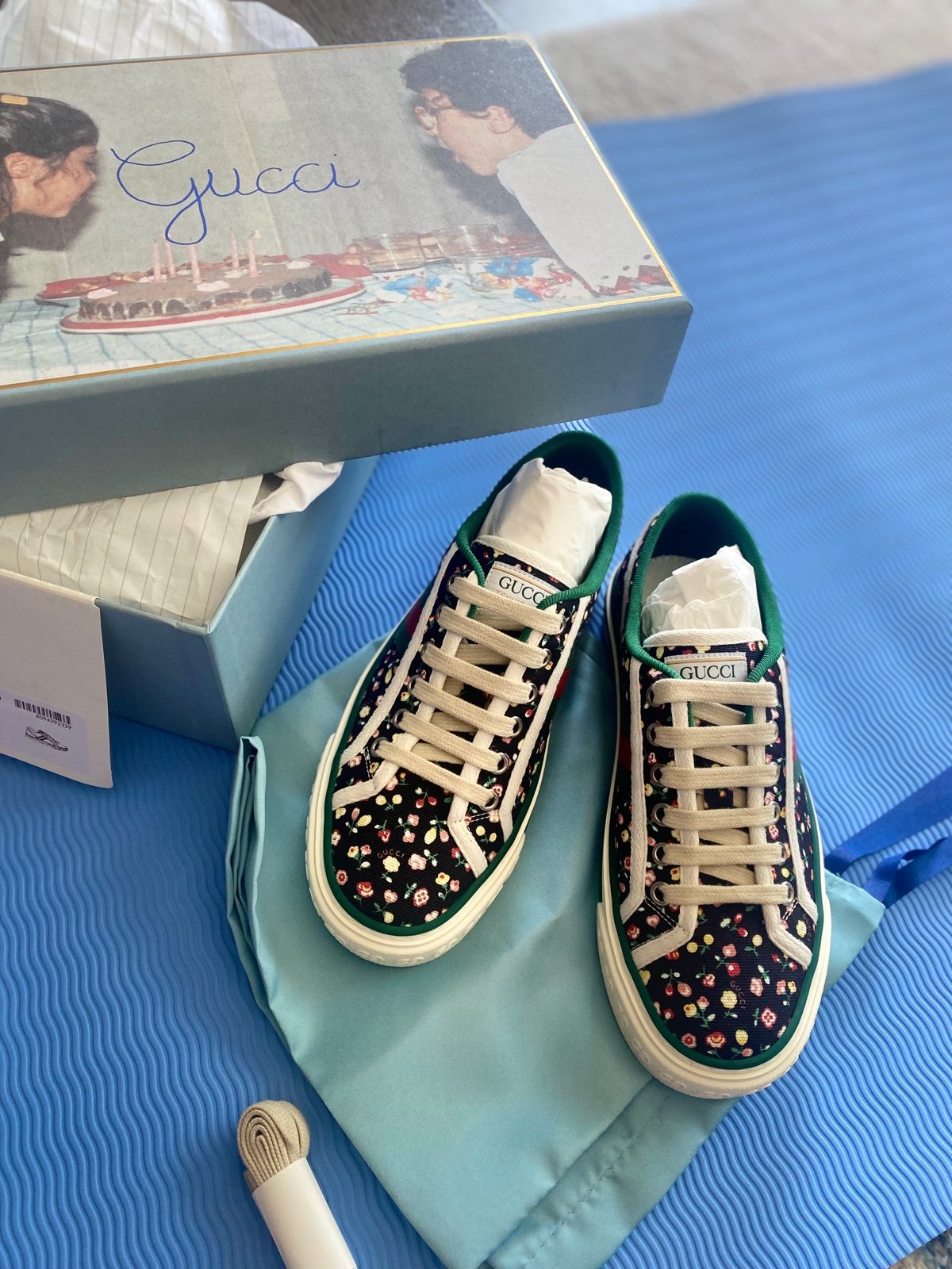 GUCCI 1977 Tennis LIBERTY OF LONDON LOW-TOP Sneakers EU 36/6 US 606110