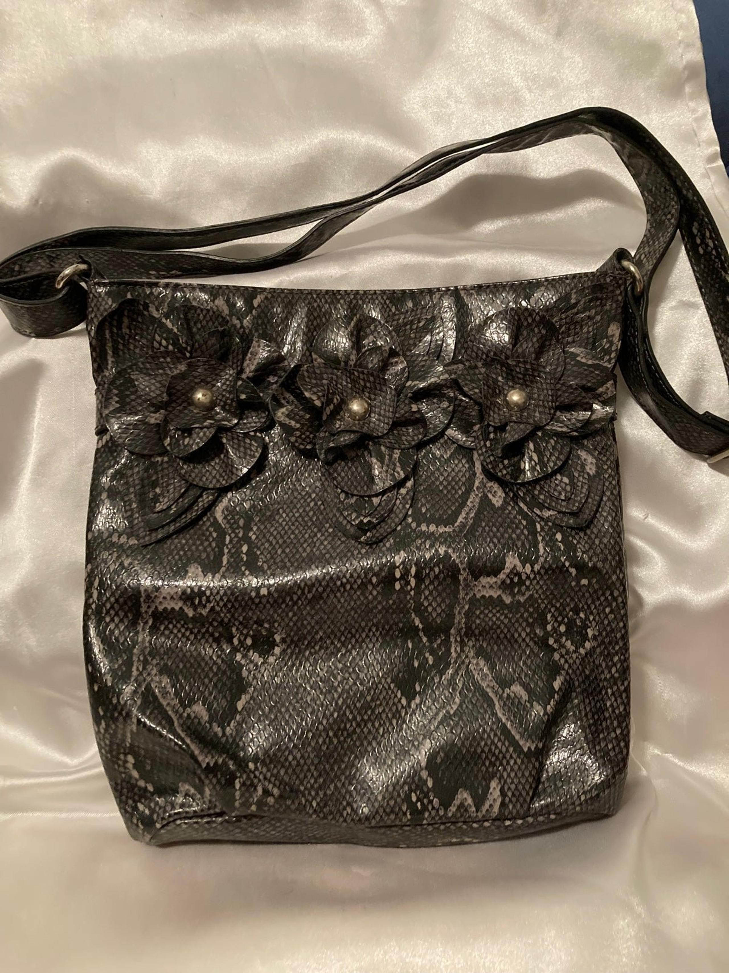 Nicole Miller Faux Snake Skin Bag