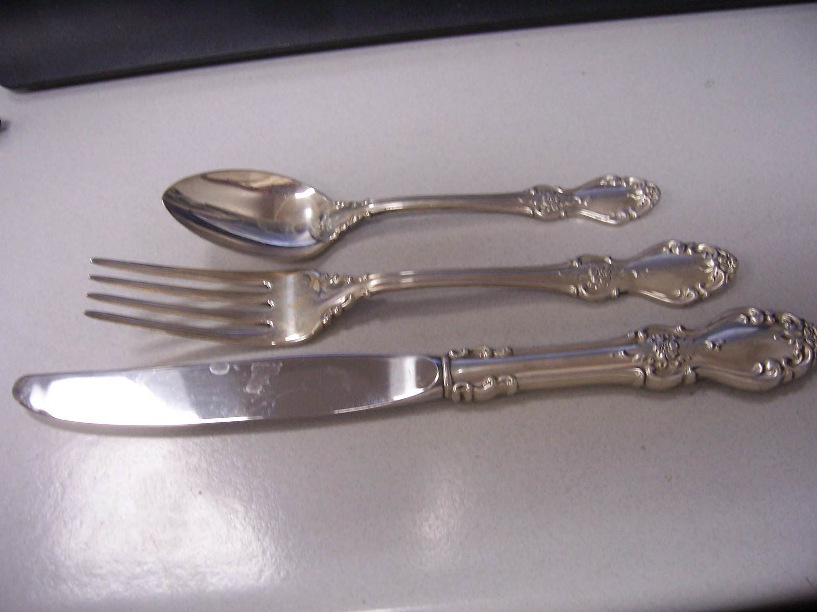 Old Virginia (Sterling) by REED & BARTON Fork, Knife and Teaspoon