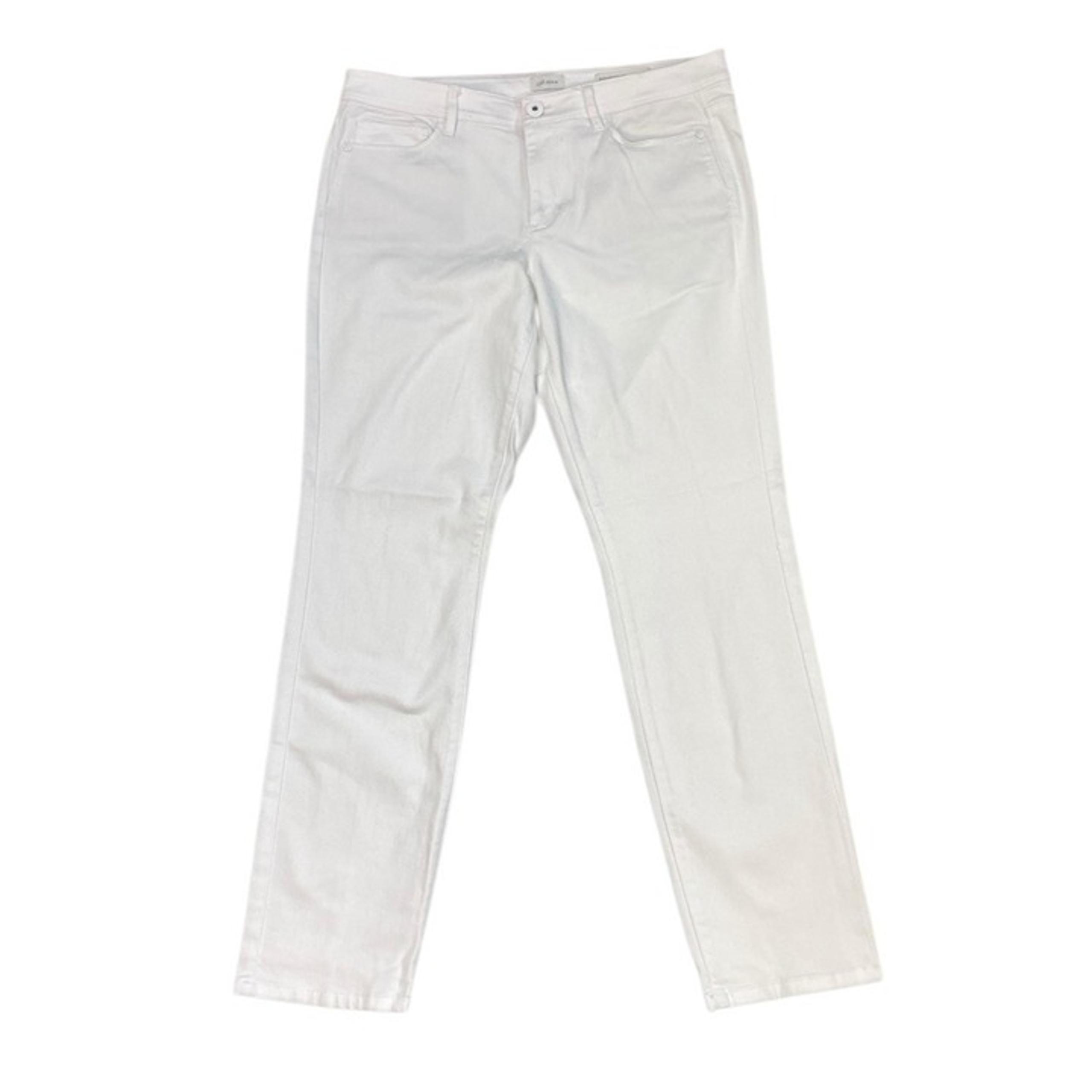 *J. Jill Jeans Womens Size10 White Slim Ankle Authentic Fit Casual Quiet Luxury