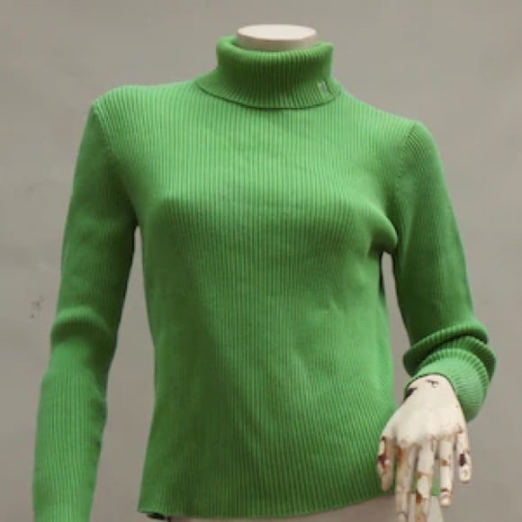 Vintage Lauren Ralph Lauren cotton logo turtleneck M