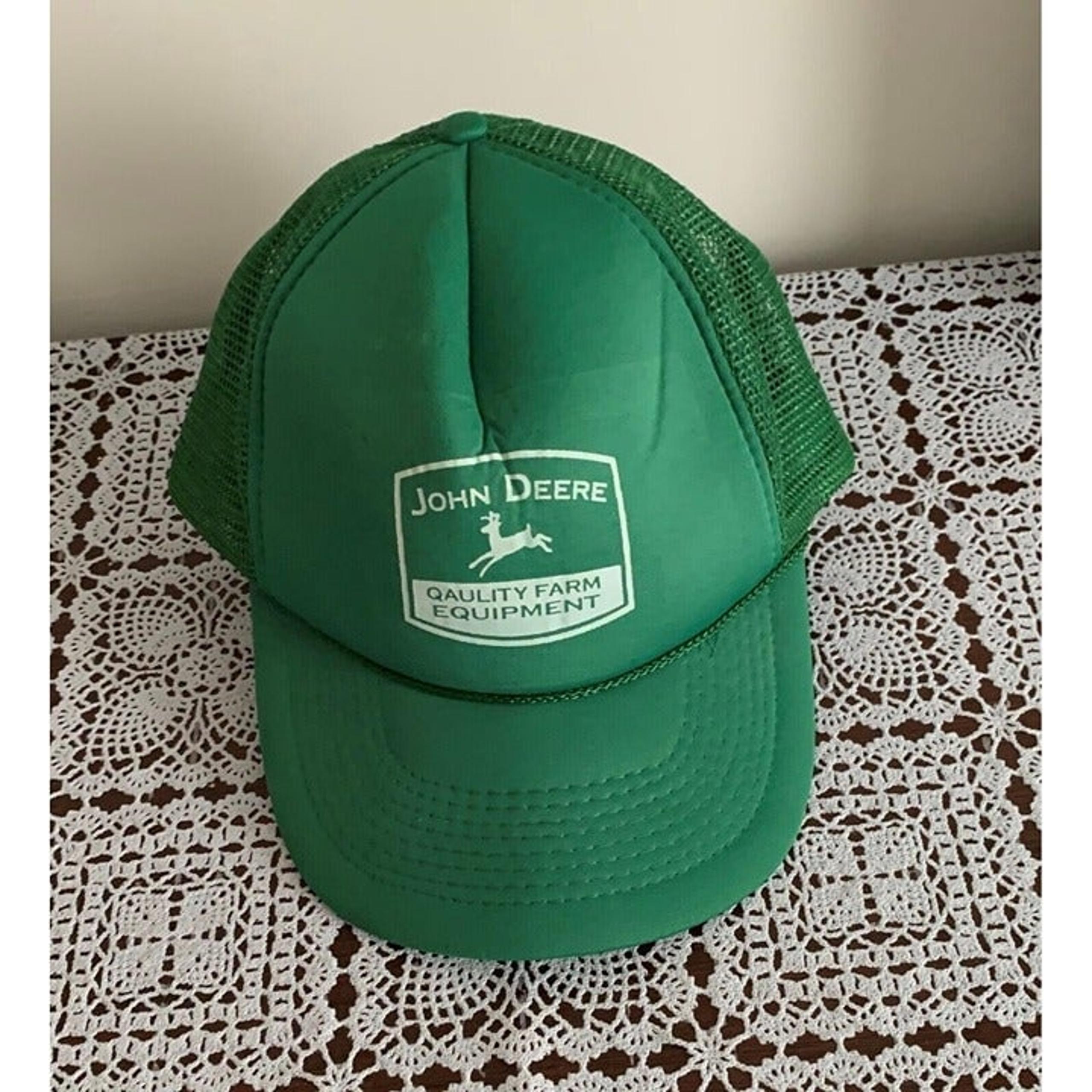 Vintage Green John Deere Mesh Snapback Baseball Cap Hat Quality Farm Equipment