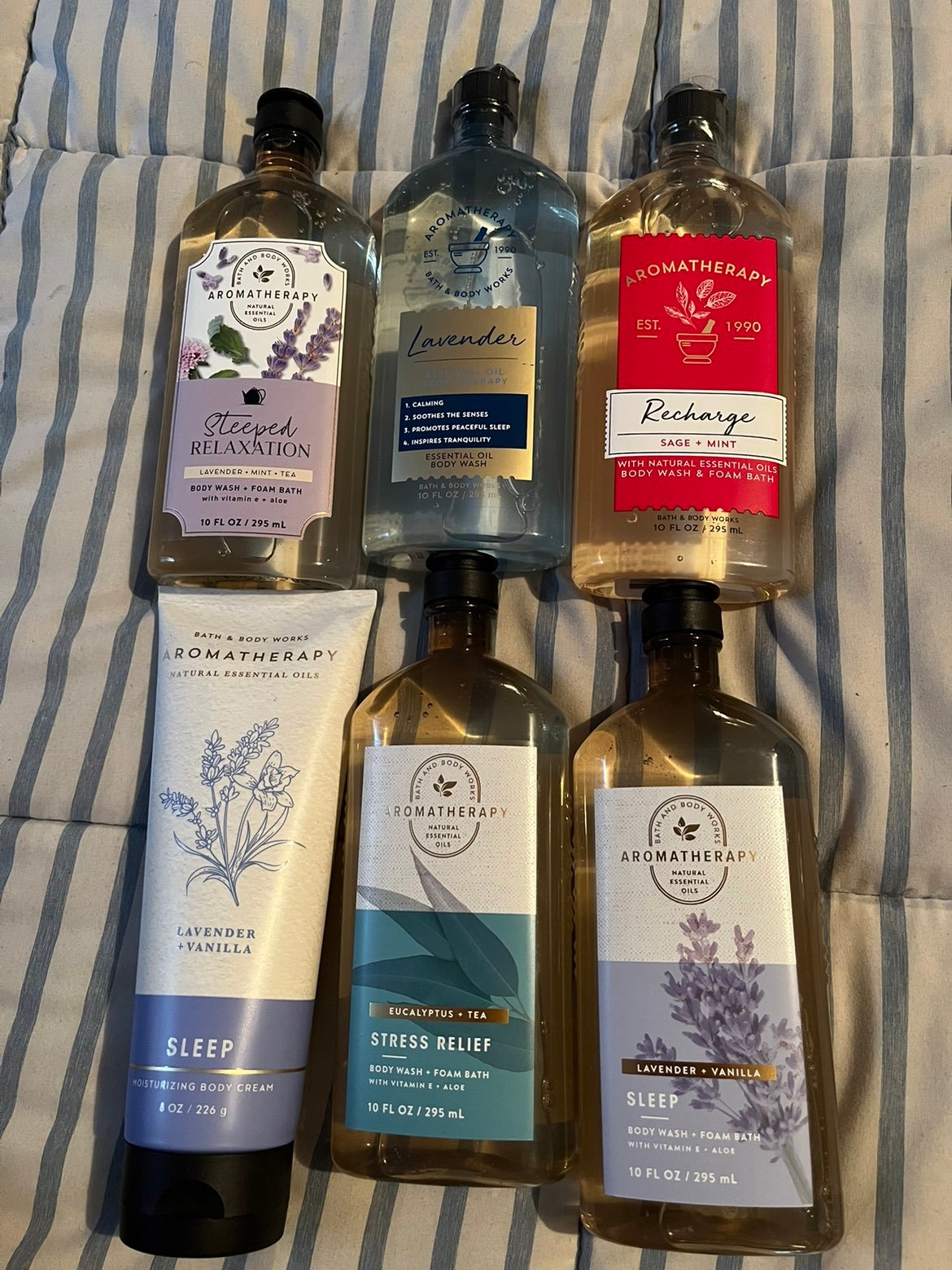Bath and body works bundle 6 piece aromatherapy body wash set