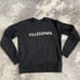 Filles A Papa Sweater Womens Size Medium logo Black Cotton Crewneck