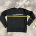 Filles A Papa Sweater Womens Size Medium logo Black Cotton Crewneck