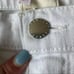 L’AGENCE White Distressed Raw Hem Cropped Jeans Size 24