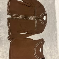 St. John Collection Knit Cardigan Sweater Set