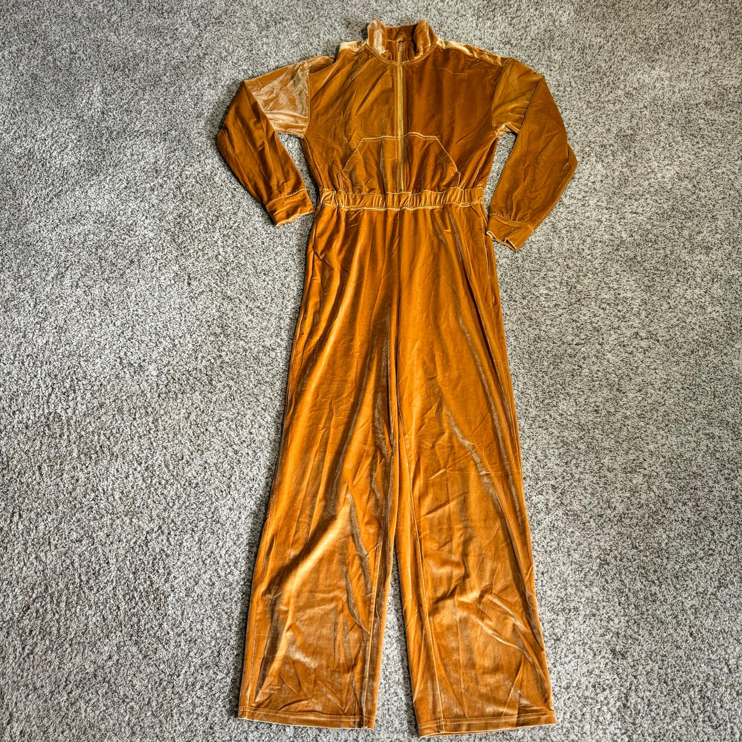 Fabletics Velour Wide Leg Jumpsuit - M