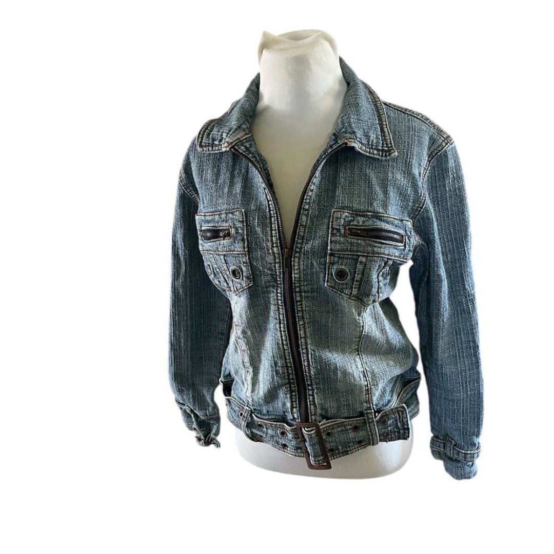 Crest Vintage Y2K Denim Jacket, sz L