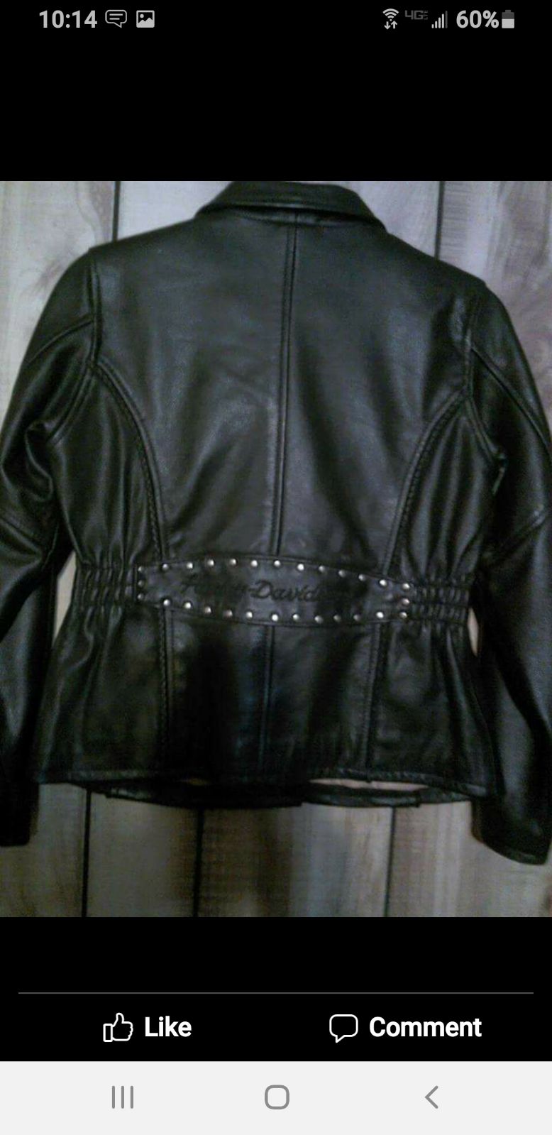 Girls 2 piece Harley leather jacket & pa