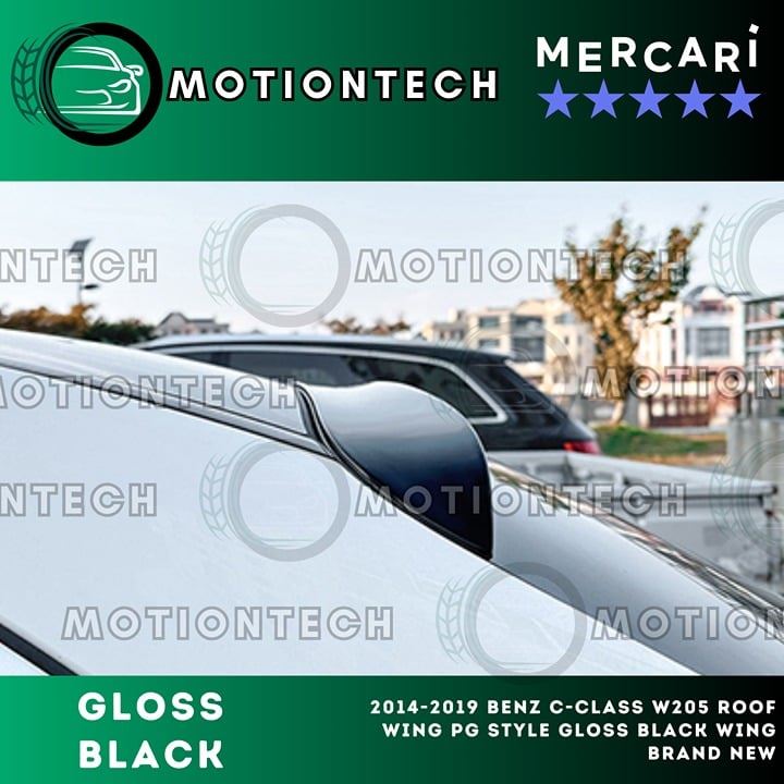2014-2019 BenZ C-class W205 Roof Wing PG Style Gloss Black Wing Brand New