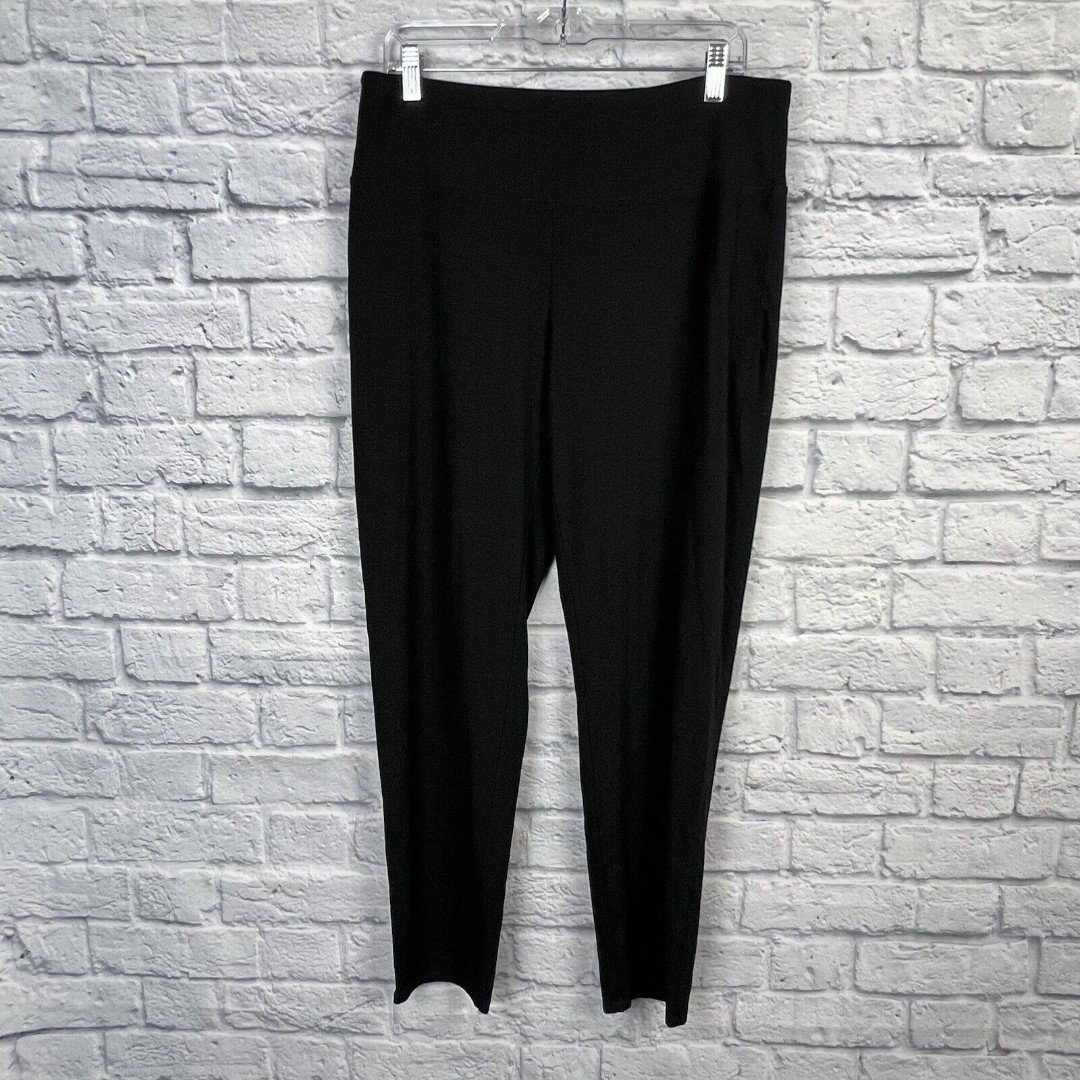 J Jill Sweatpants Women Small Black Wearever Collection Smooth Fit Slim Leggings