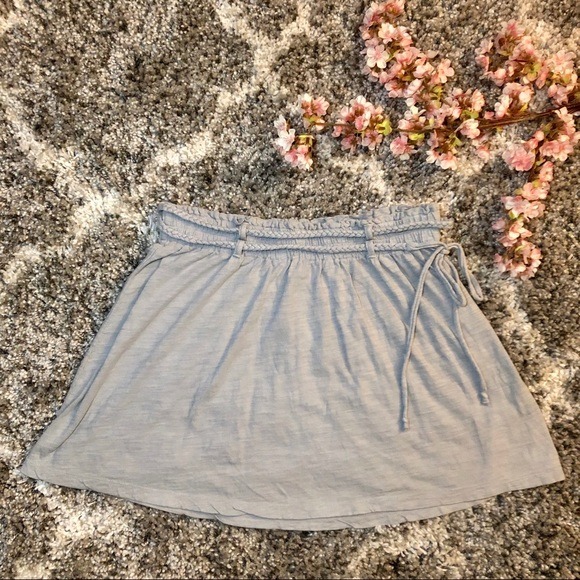 Paper Bag Mini Cotton Skirt