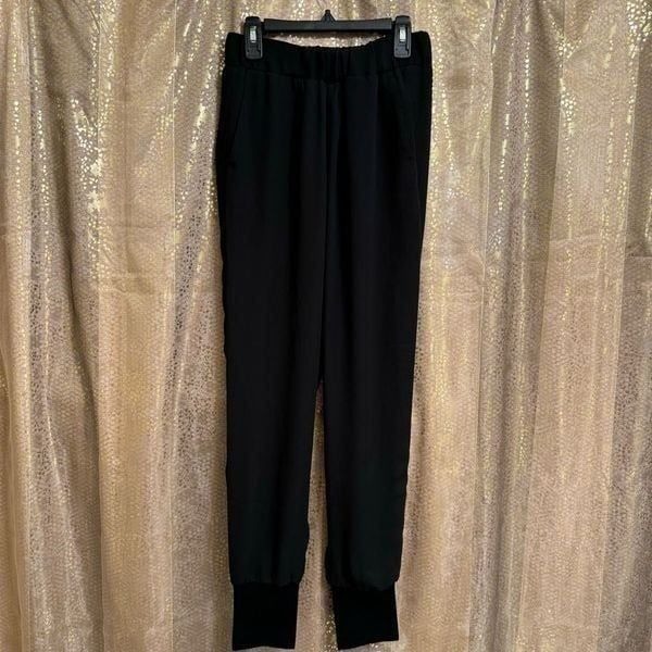 Aritzia Babaton Black Dress Work Pants Tailored Pull On Joggers XXS