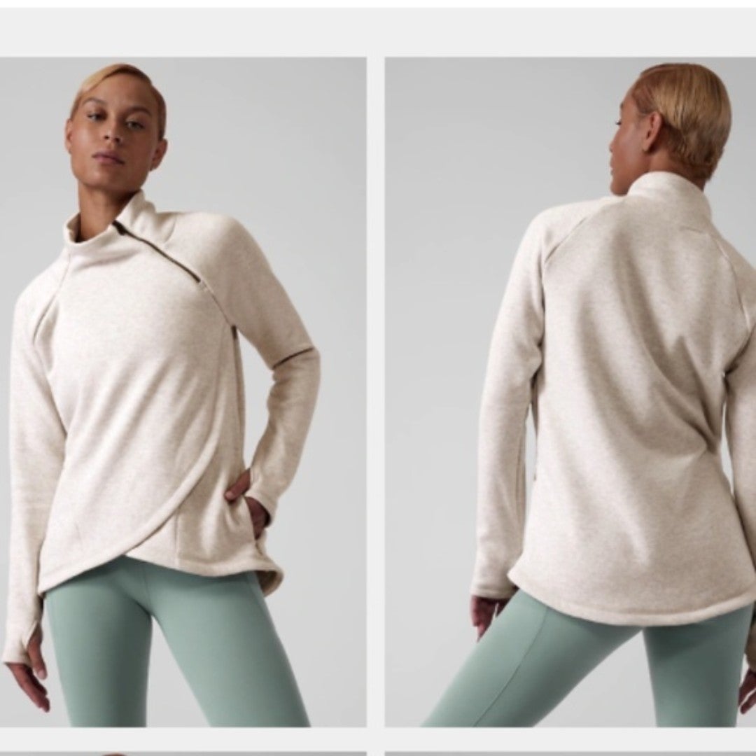 Athleta Cozy Karma Asym Pullover XS
