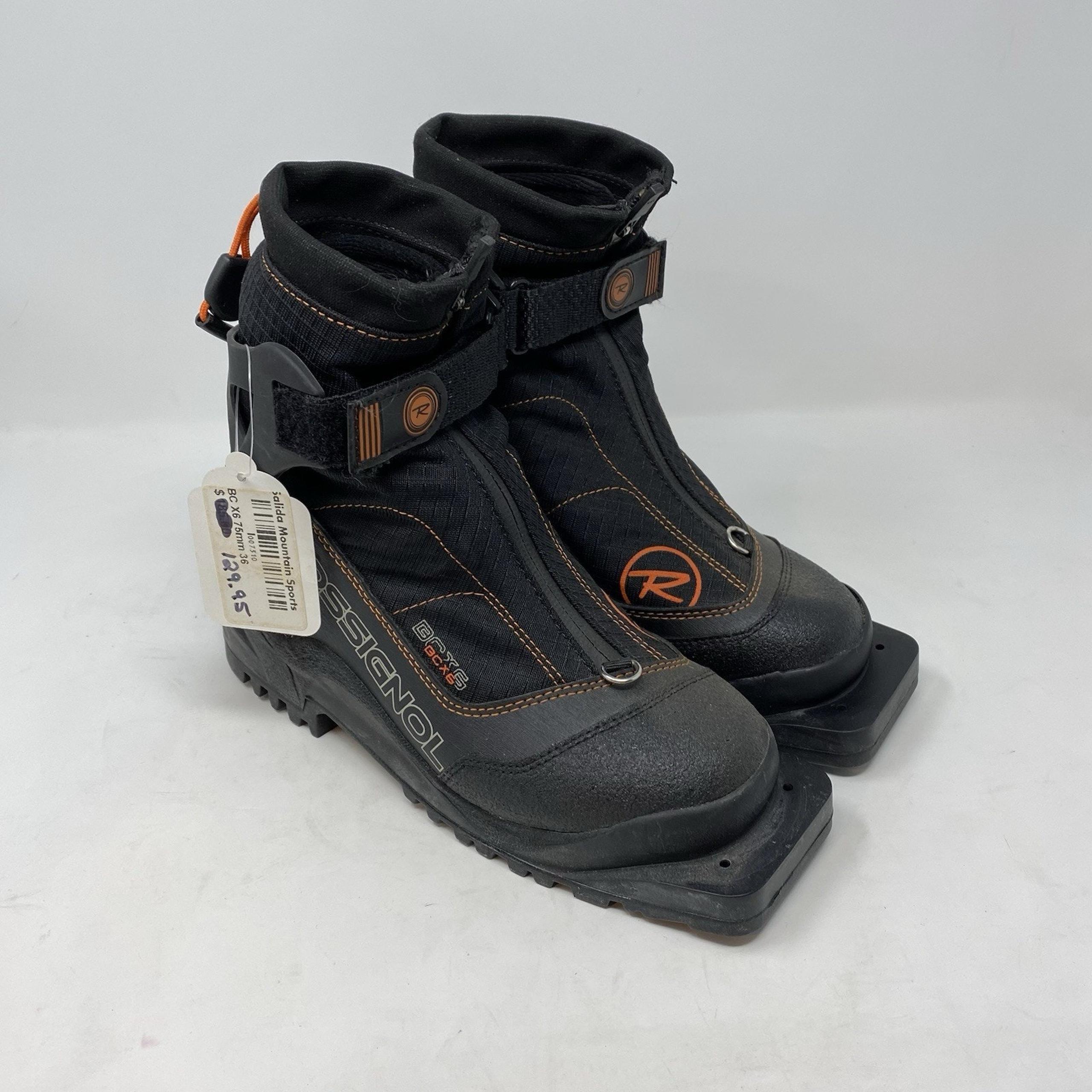 Rossignol BC X6 Backcountry Cross Country XC Ski Boots Sz 36 75mm Black Vibram