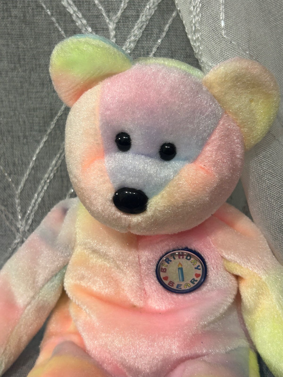 Ty Beanie Baby The Birthday Bear the Bear Stuffed Animal