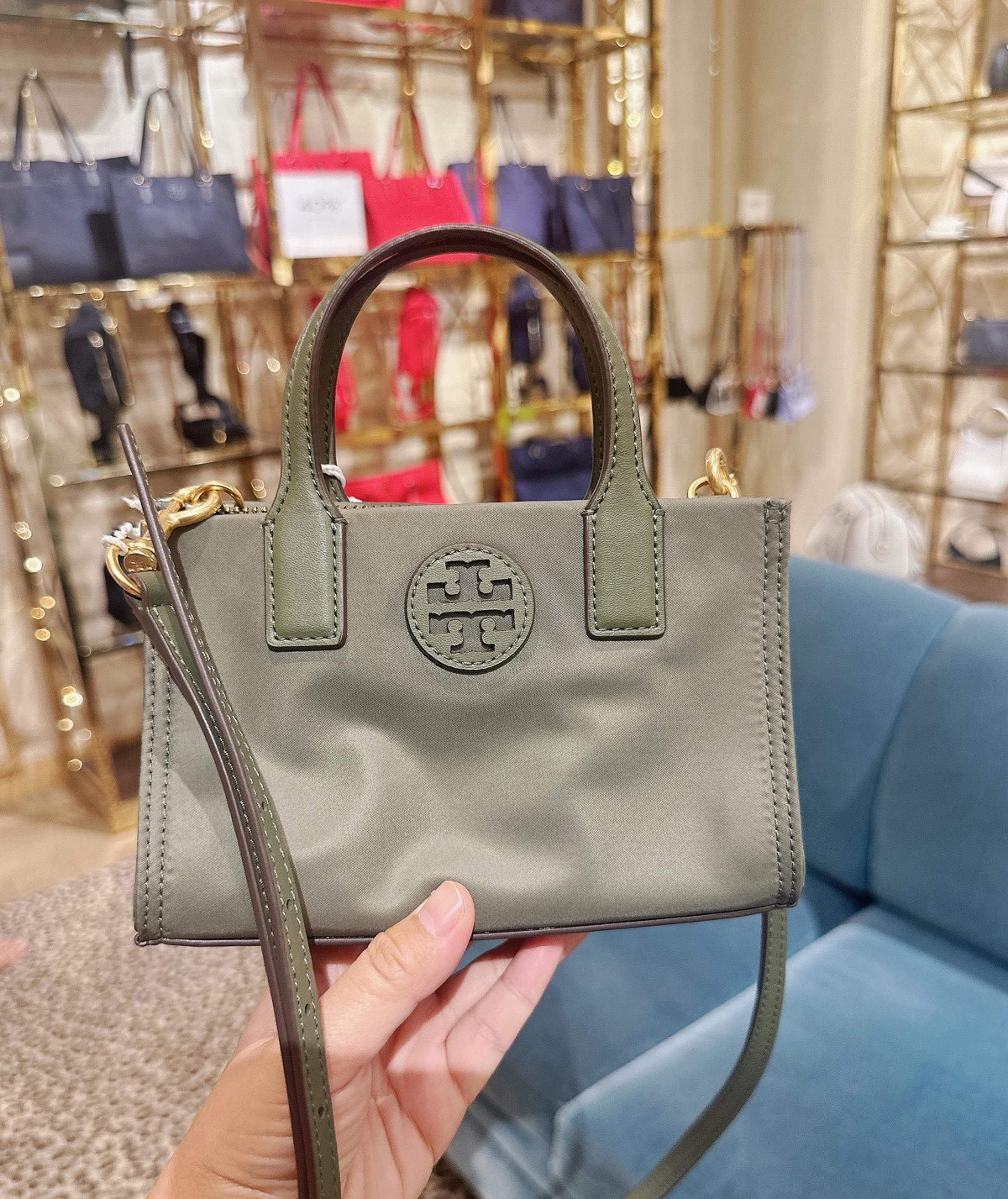 Tory Burch Ella Nylon Mini Tote 146437 In Palm Leaf NWT