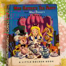 1951 FIRST Vintage Mad Hatter’s Tea Party Alice in Wonderland Little Golden Book