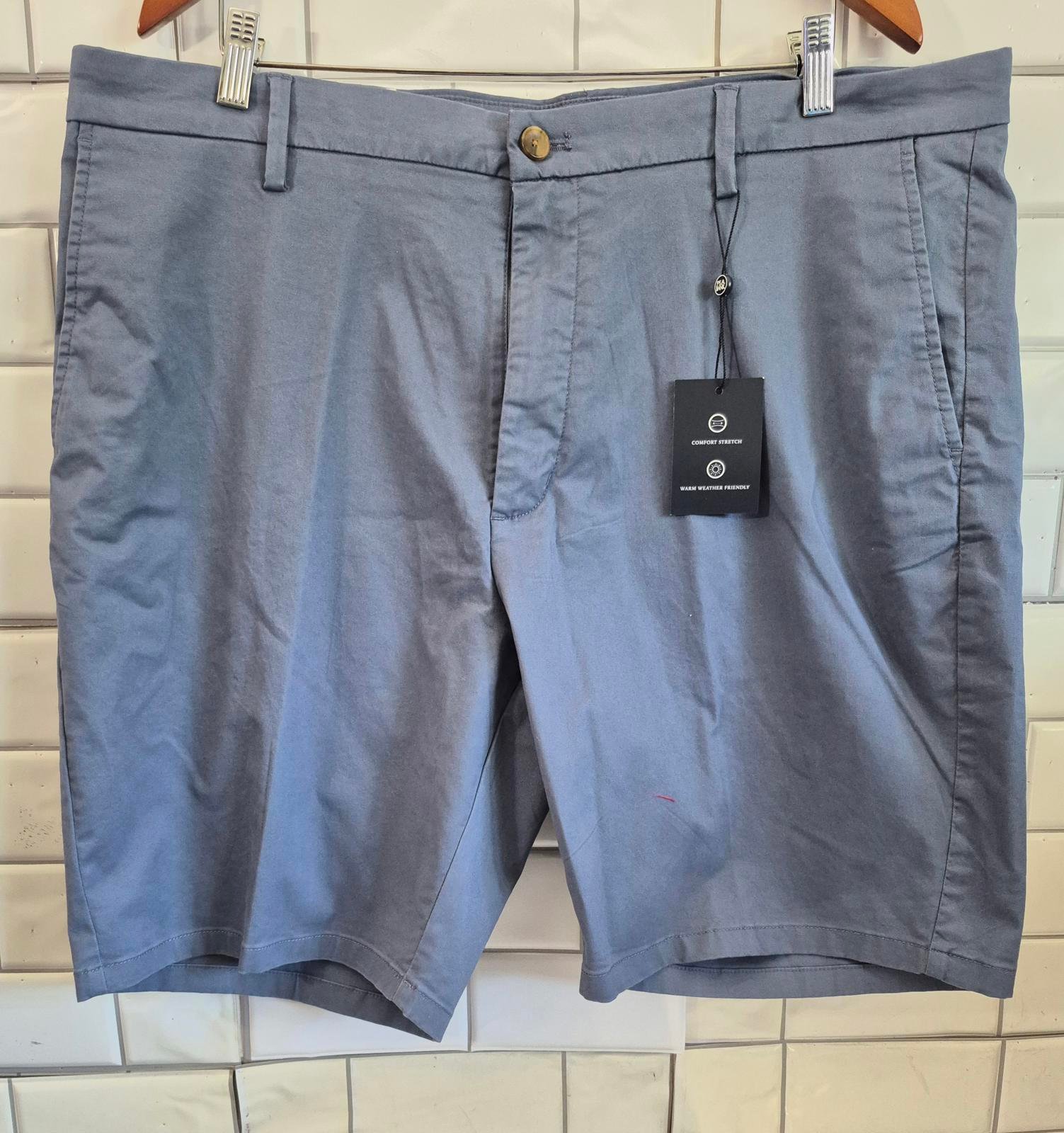 Nwot Jos.A.Bank Tailored Fit Mens Blue Chino Style Short Flat Front
