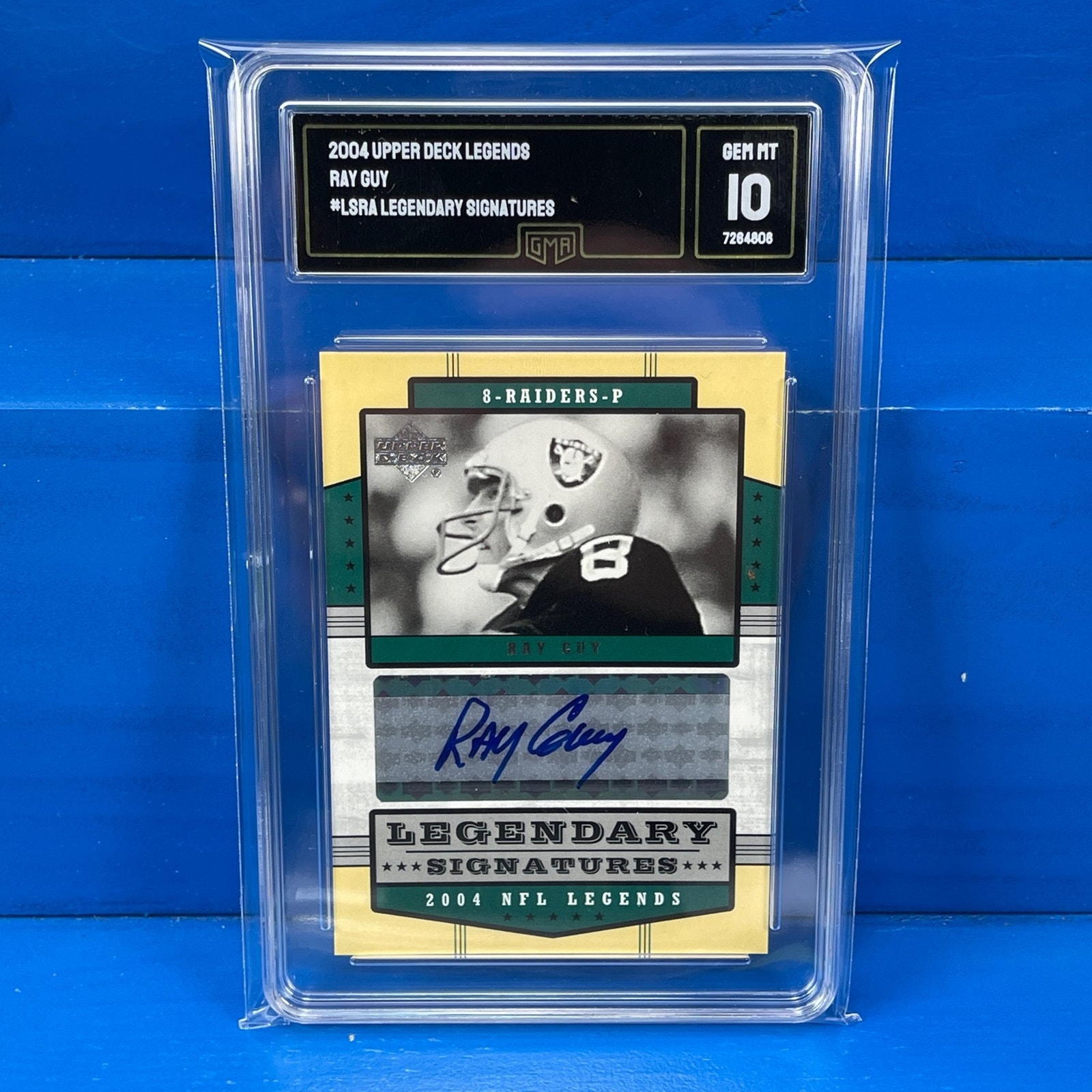 RAY GUY 2004 Upper Deck Legends Signature Autograph Card GMA 10 Raiders HOF AUTO