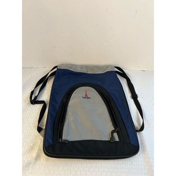 Travel pro backpack tote cinch sak navy 13x17” expandable