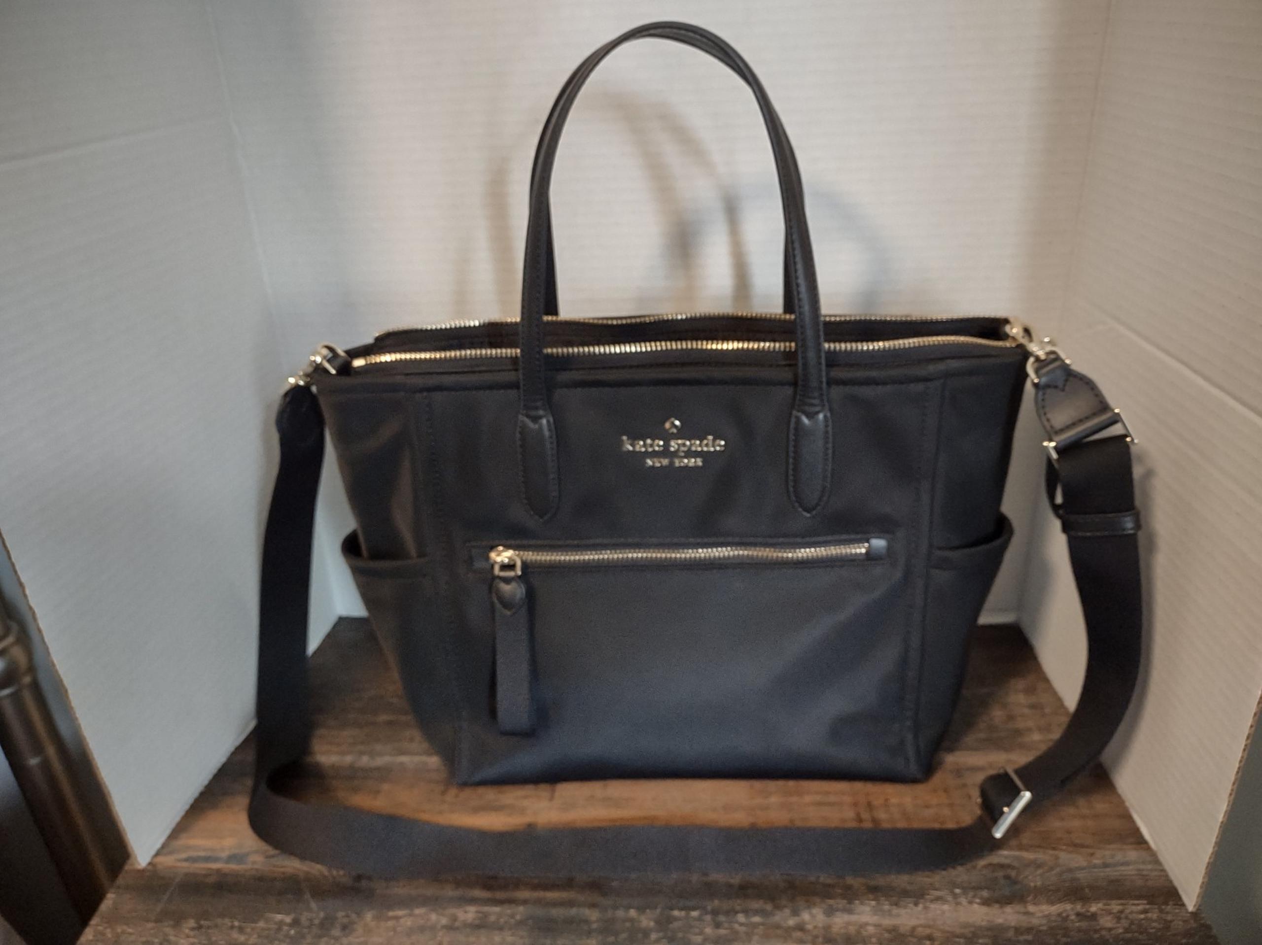 Kate Spade New York Chelsea Black Medium Nylon Satchel/Crossbody/Shoulder Bag