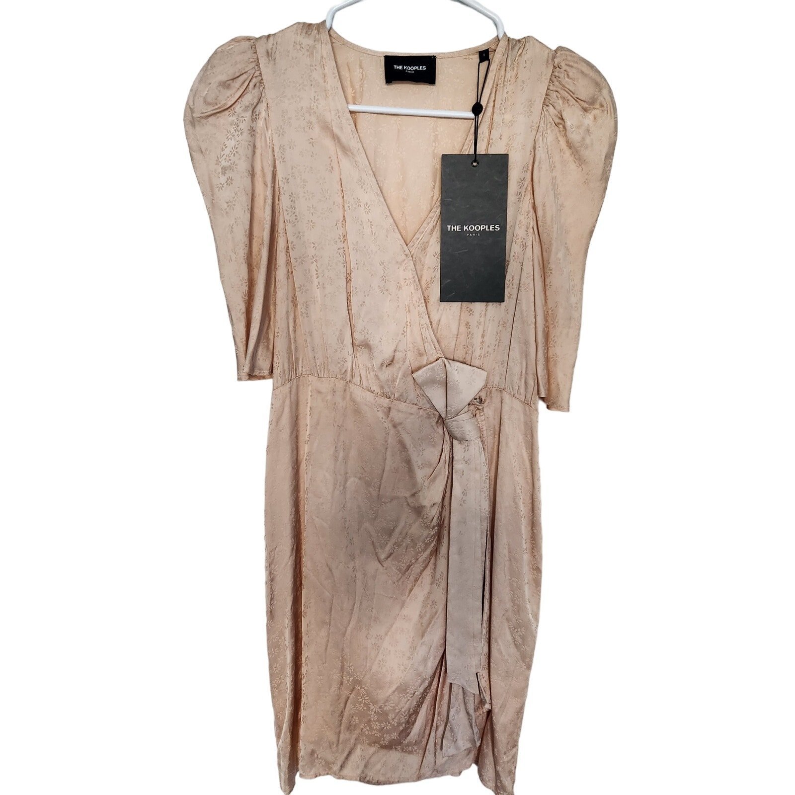 THE KOOPLES Gravity Daisiest Nude Mini Wrap Dress 1