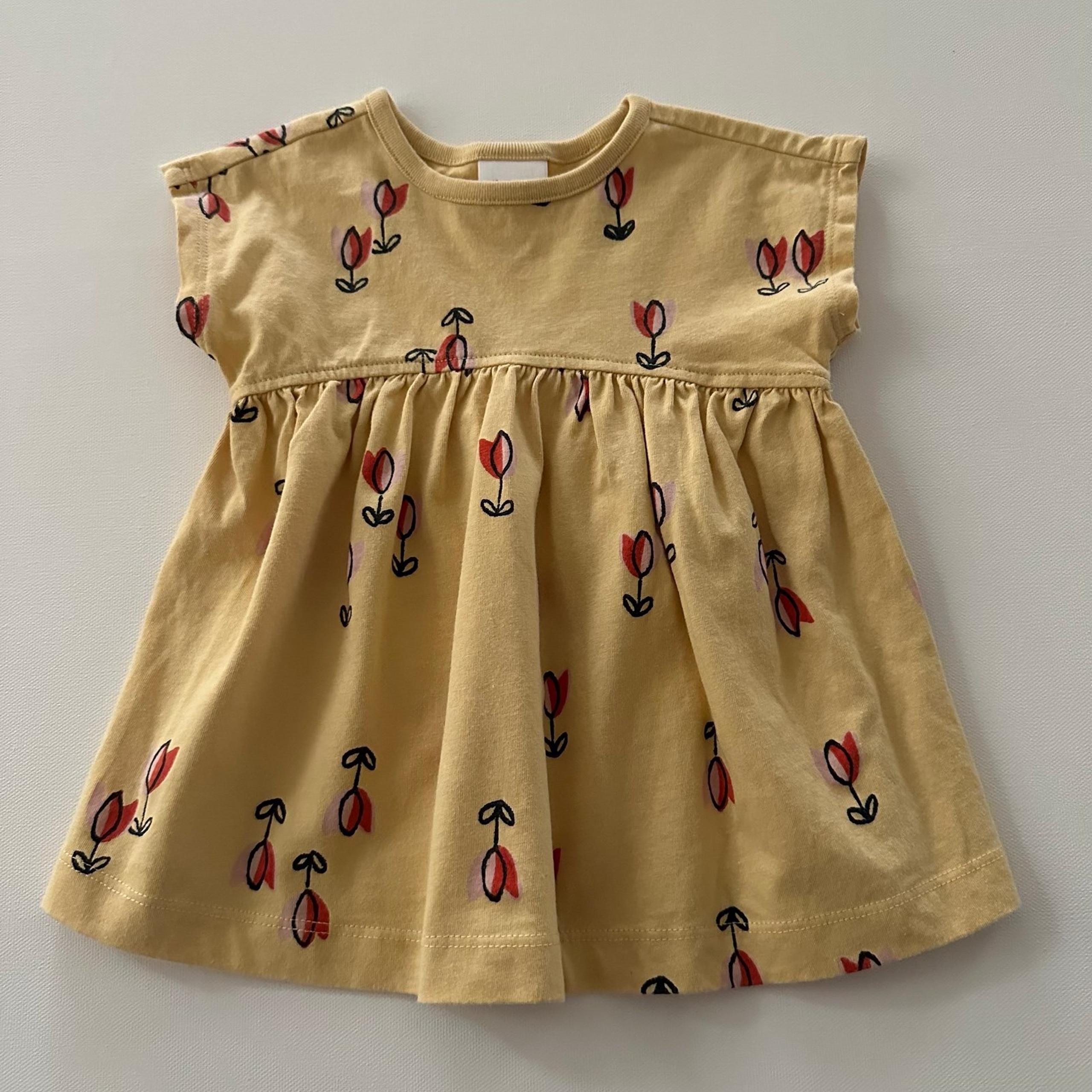 Hanna Andersson 3-6 Months Baby Girl Yellow Floral Dress Spring Summer