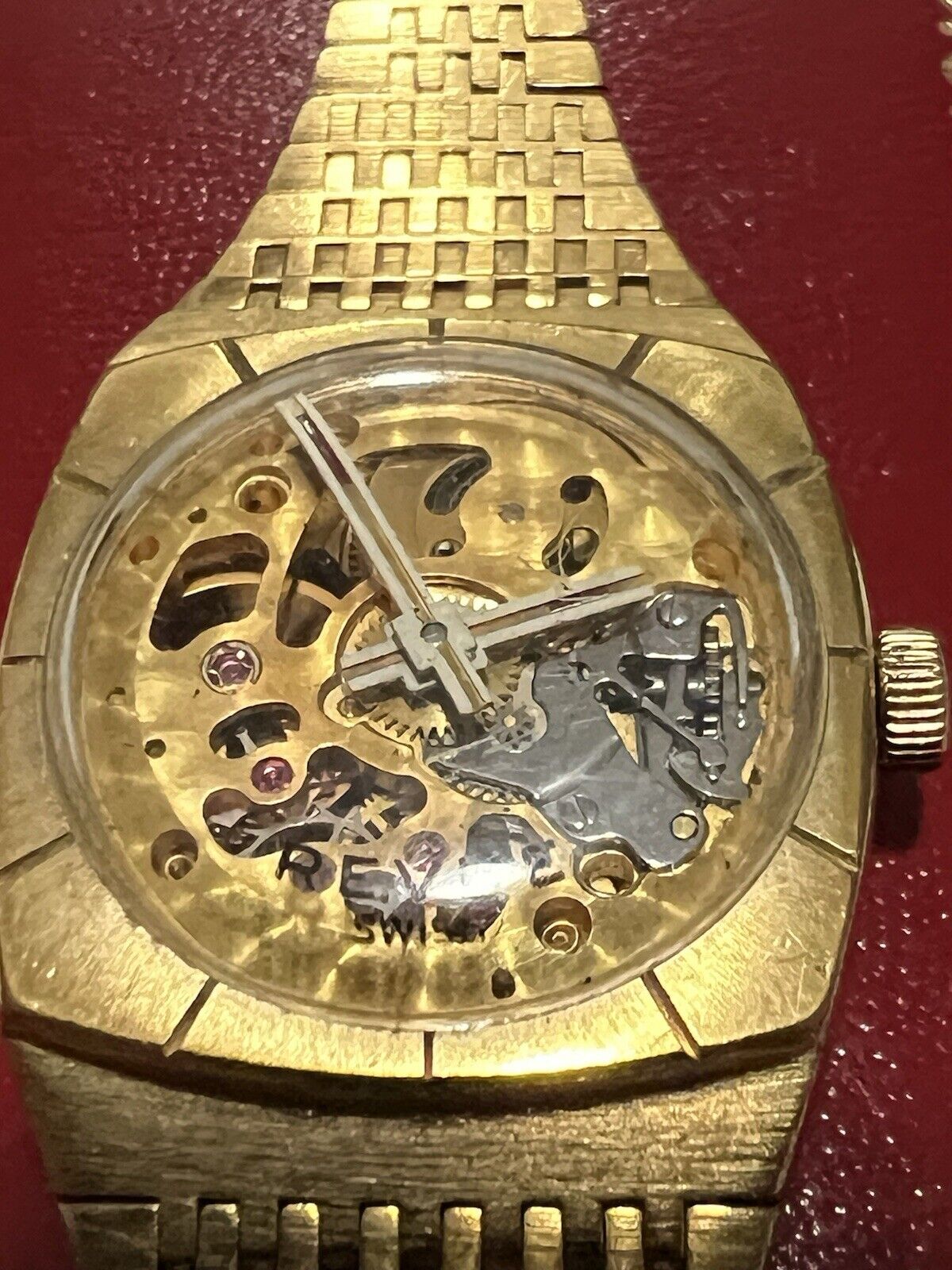 Revue Thommen 17 Jewel Skeleton Watch Exhibition 23mm Case 1960’s Rare GP 10 M