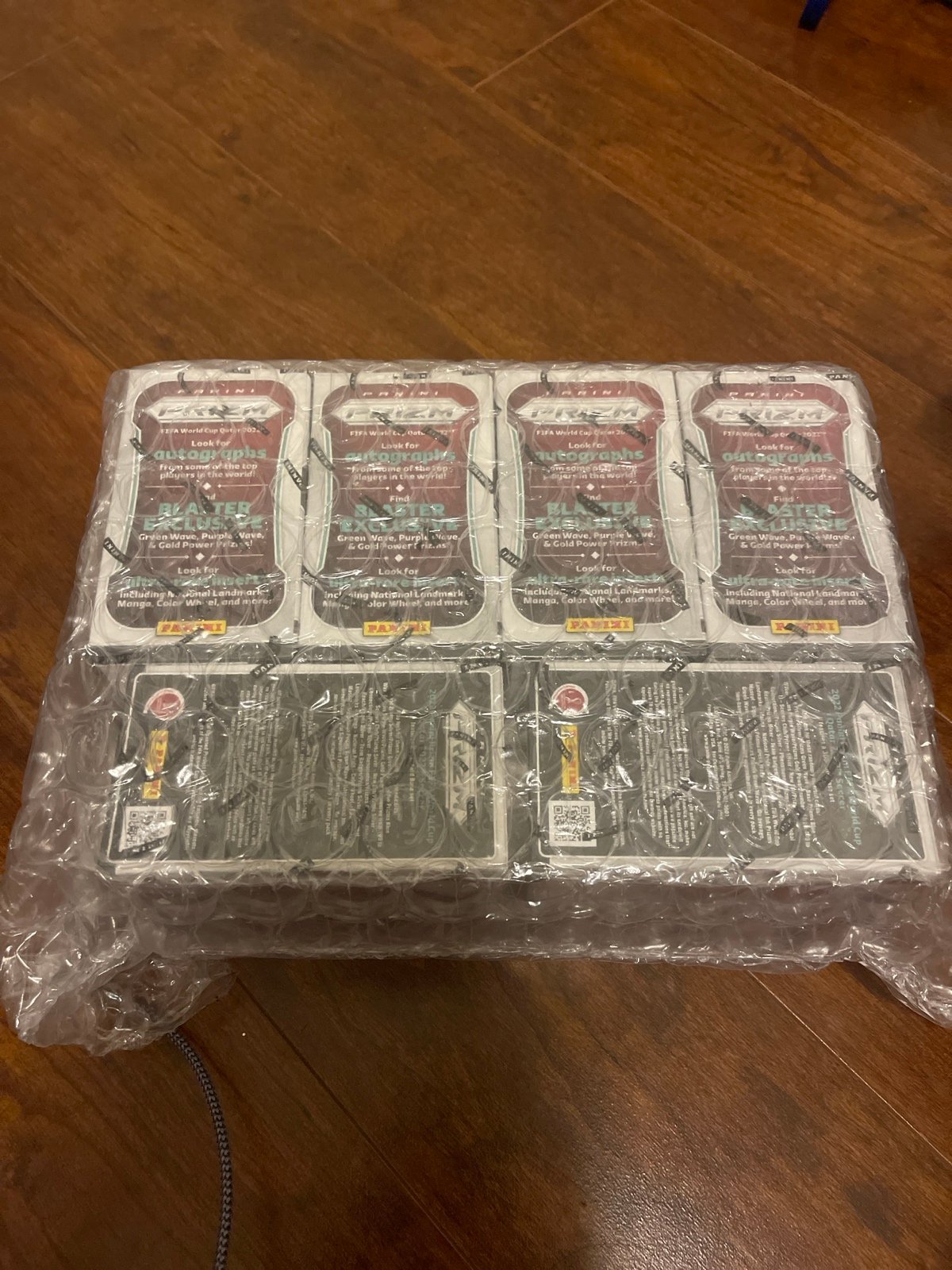 2022 Panini FIFA World Cup Prizm Soccer Blaster Box Factory Sealed x6