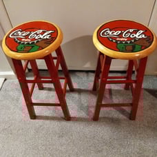 Vintage Coca-Cola Bar Stools Very Hard to Find
