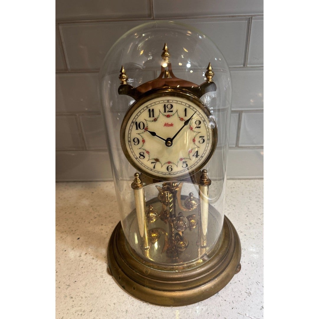 Kendo Kieninger & Obergfeil torsion dome mantel clocks west Germany