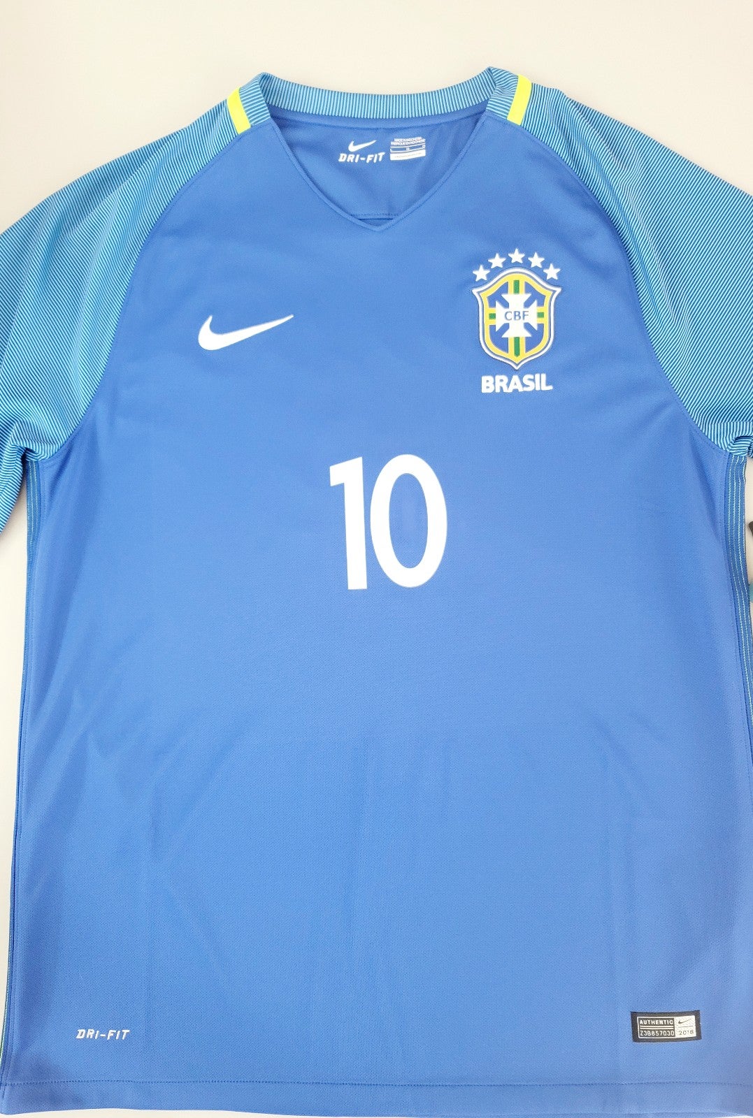 Nike Brazil National #10 Neymar JR Away Soccer Football Jersey 724593 493