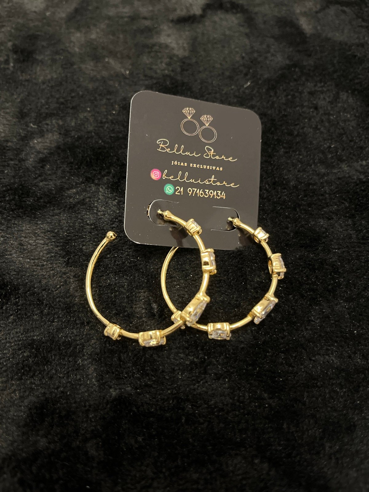 Earrings 18k gold plated with stones