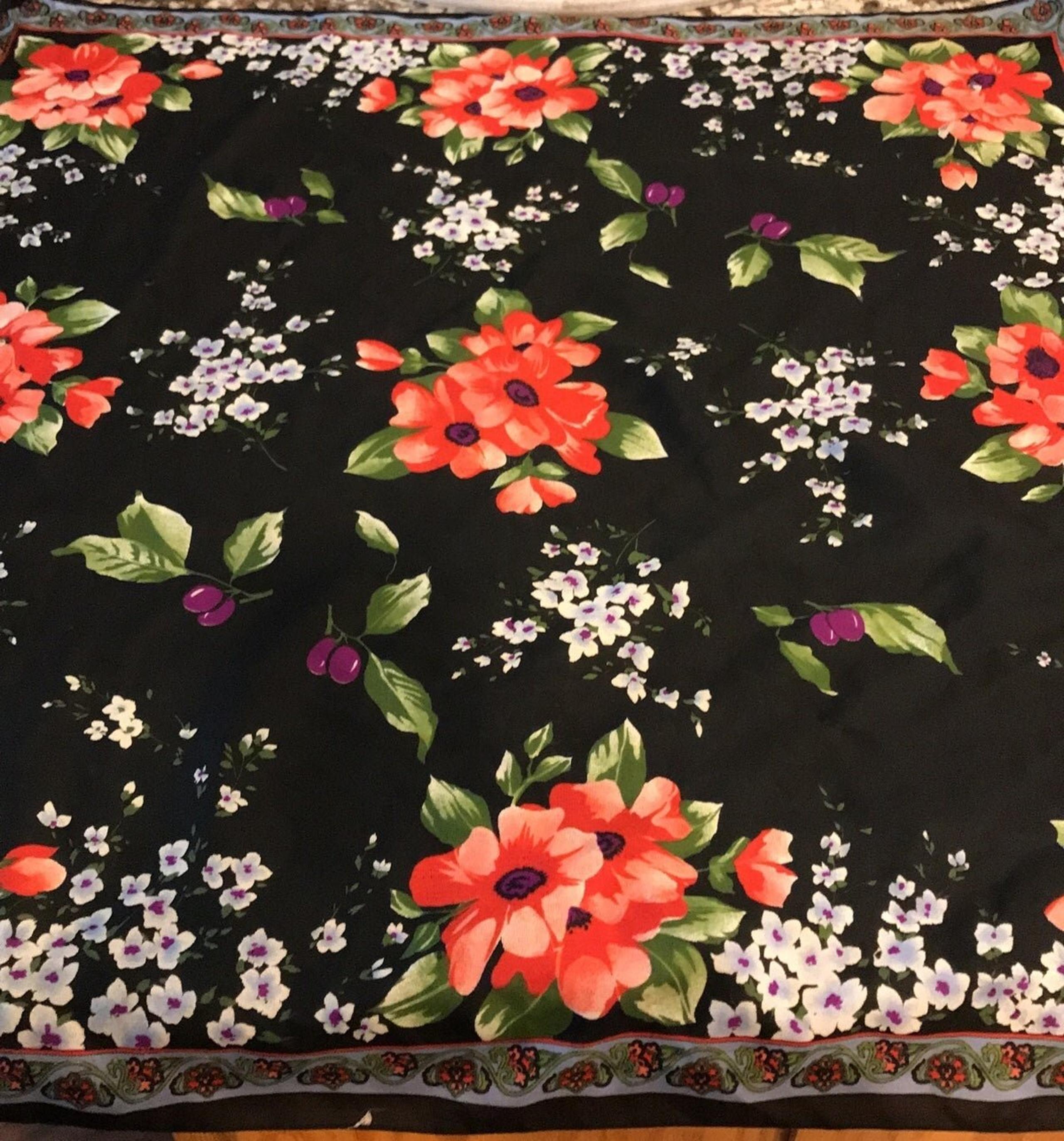 Vintage Floral Berkshire Rose Scarf