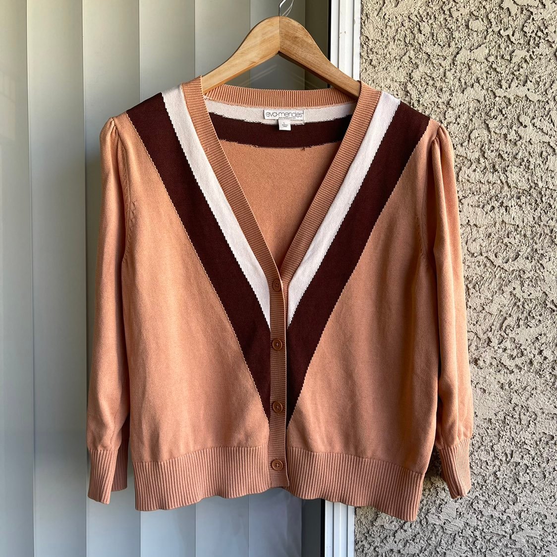 Eva Mendes by New York & Company V neck button down Cardigan sweater SZ: L