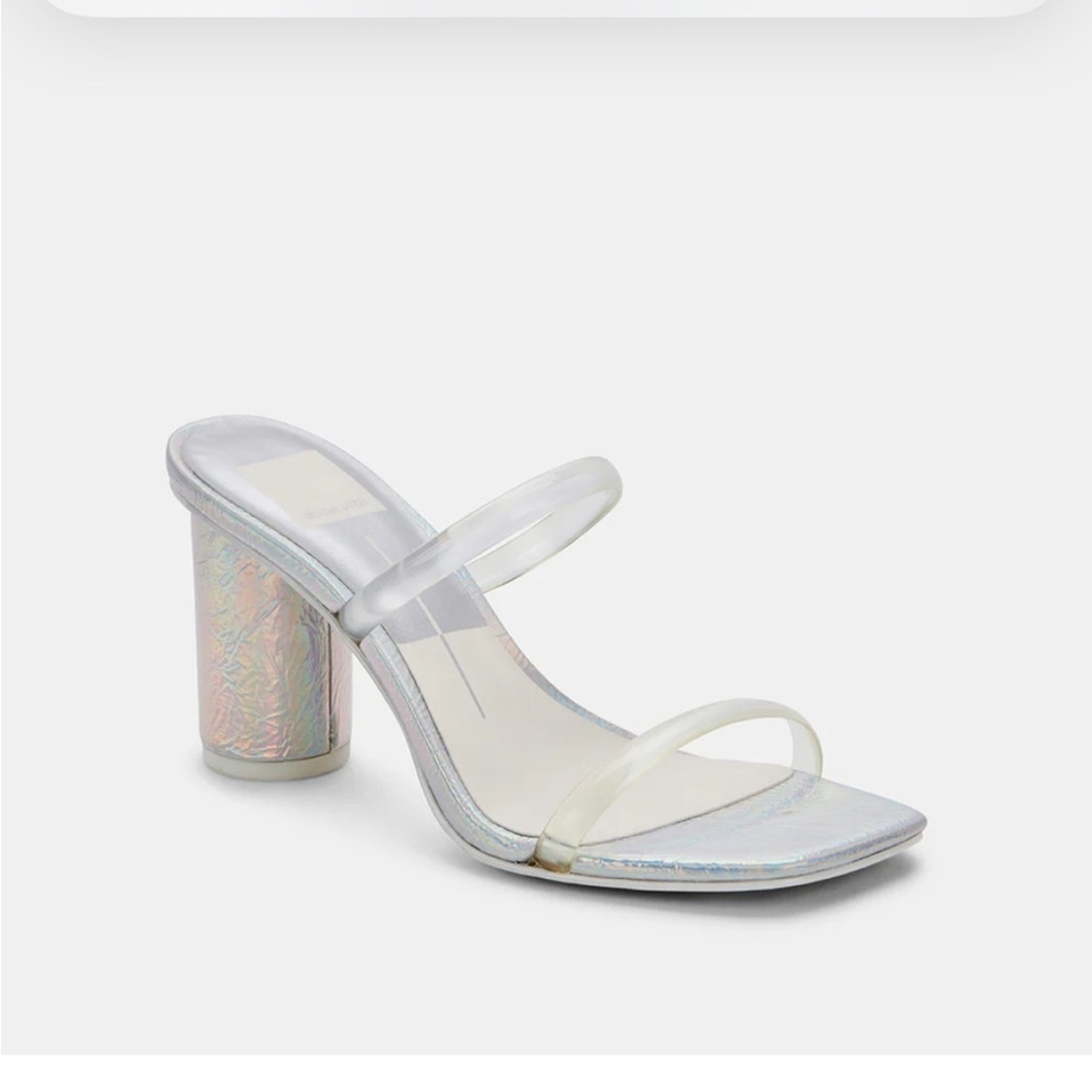 Dolce Vita Silver High-Heeled Sandals Noles pride heel