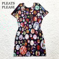 [Unused Grade] PLEATS PLEASE Black Dot Multi Illustration L