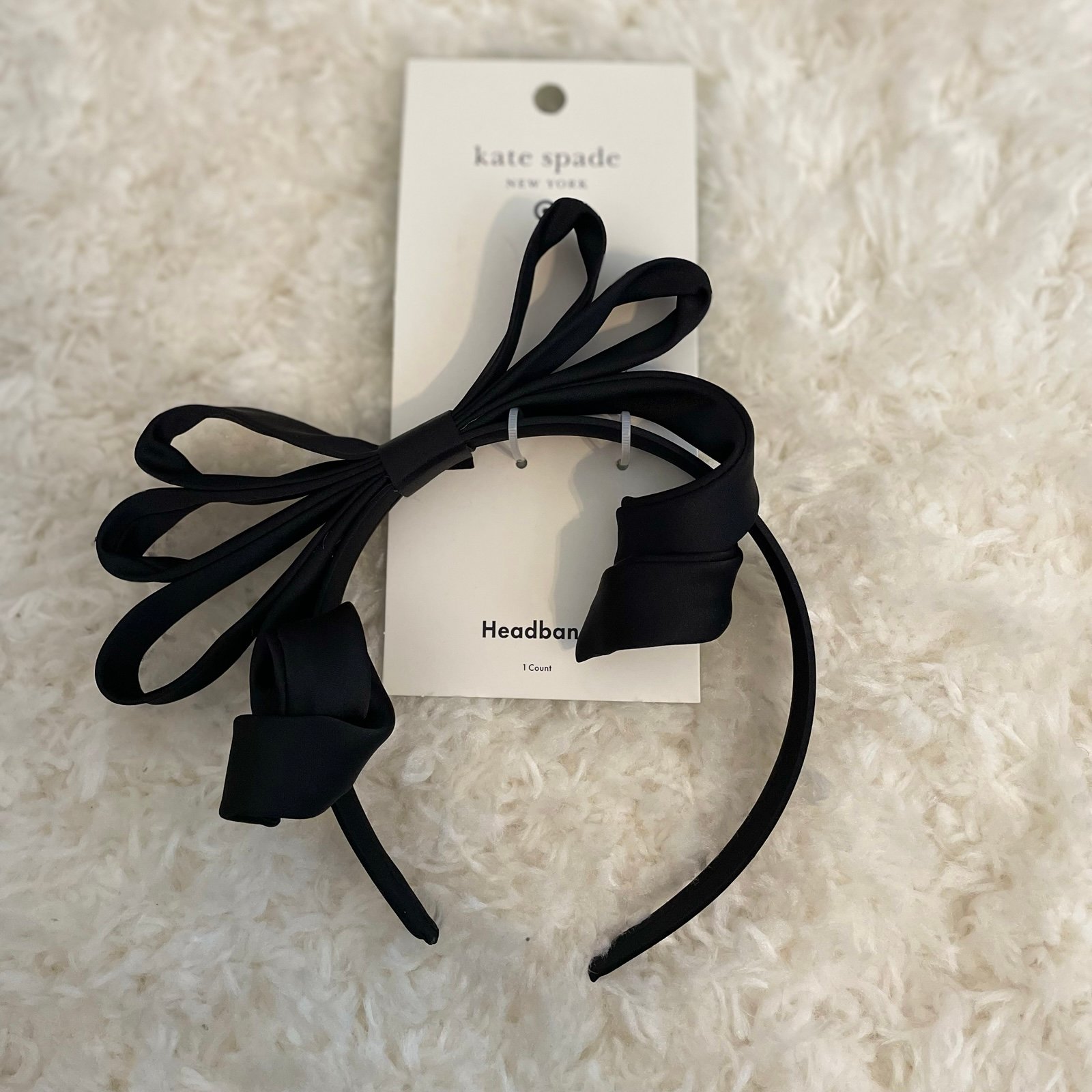 kate spade new york x Target Ribbon Bow Headband Black LIMITED EDITION NWT