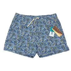 Fair Harbor NEW Mens Size XXXL Bungalow Swim Trunks 5 Shorts Blue Paisley Lined