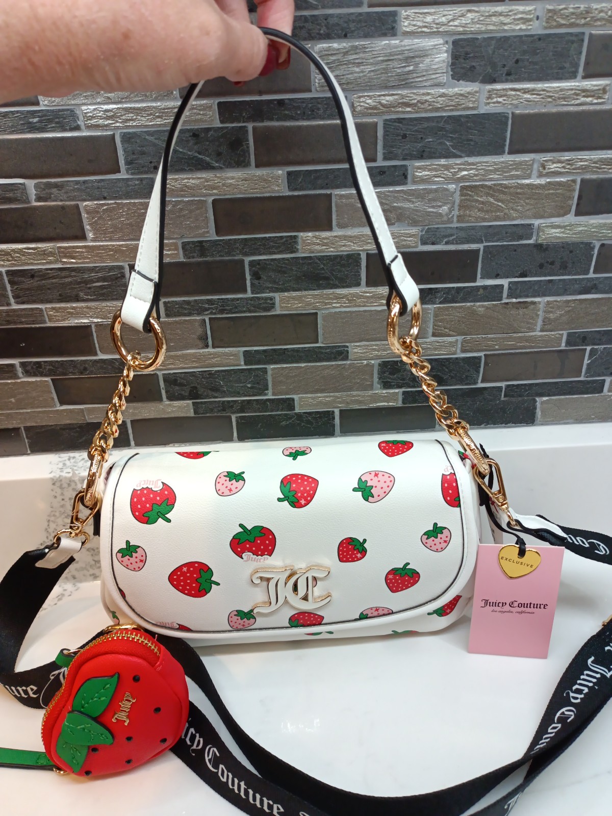 Strawberry Juicy Couture sweet and juicy flap shoulder bag
