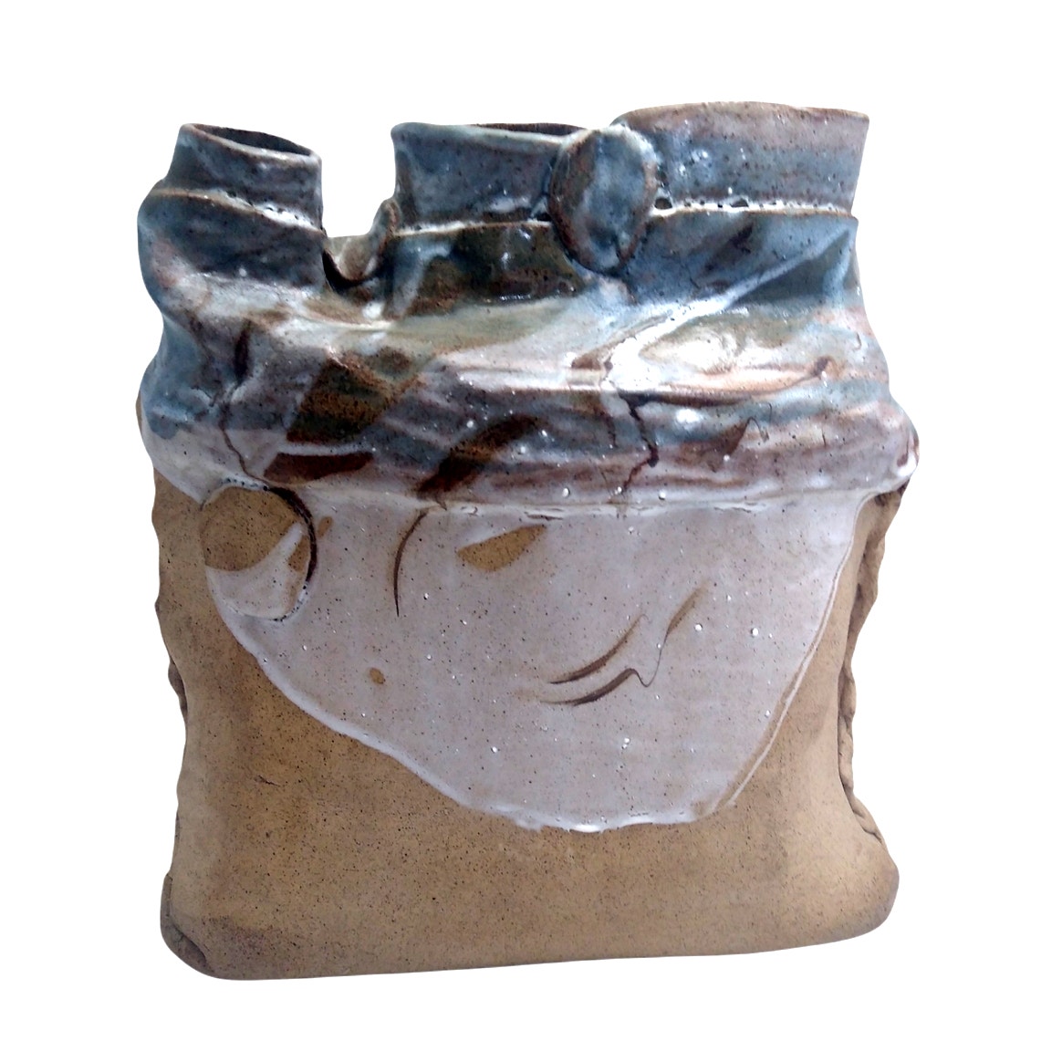 Artist Signed Drip Glazed Studio Art Pottery Vase