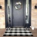 Buffalo Plaid Outdoor Rug Black and White Outdoor Rug 27.5 x 43 Inches