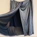 Leith Womens Plus Sz 1X Pencil Satin Midi Skirt Front Ruched Knot Metallic